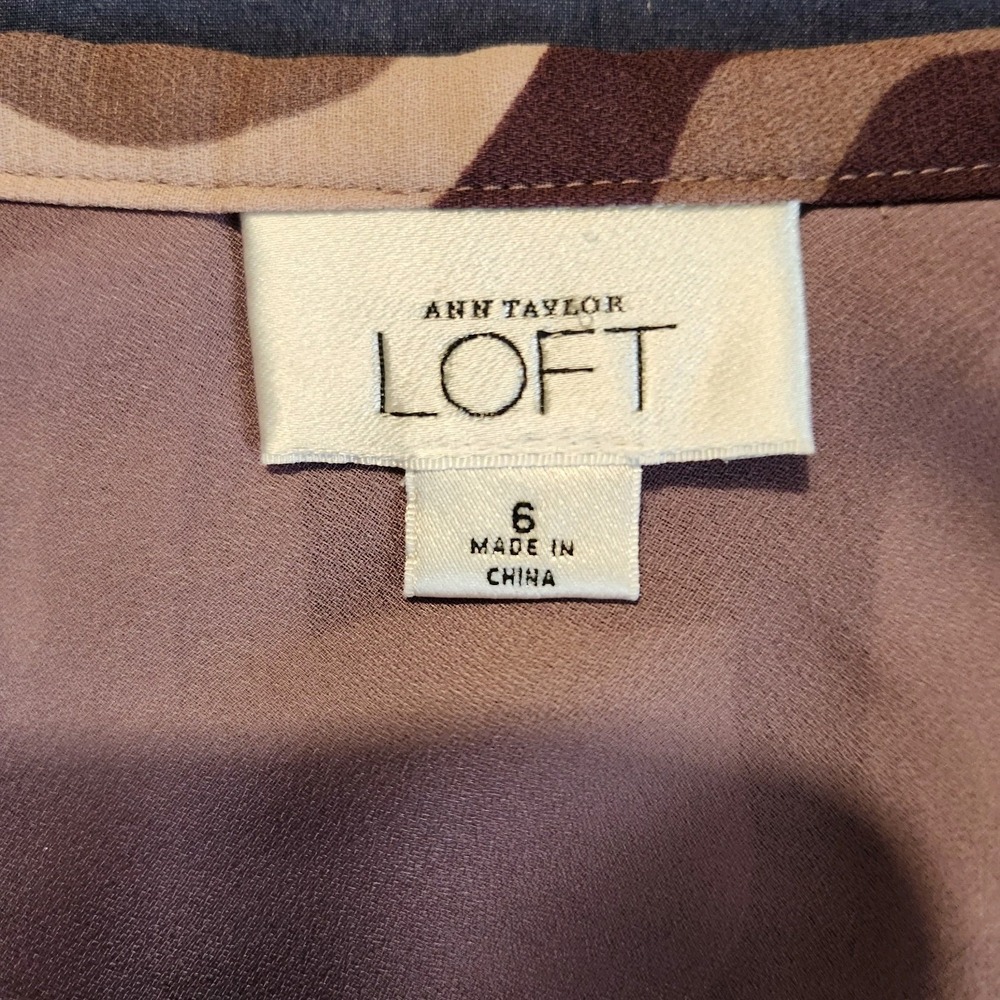 Ann Taylor Loft Floral Pleated Swing Skirt Preppy Size 6 - Picture 5 of 14